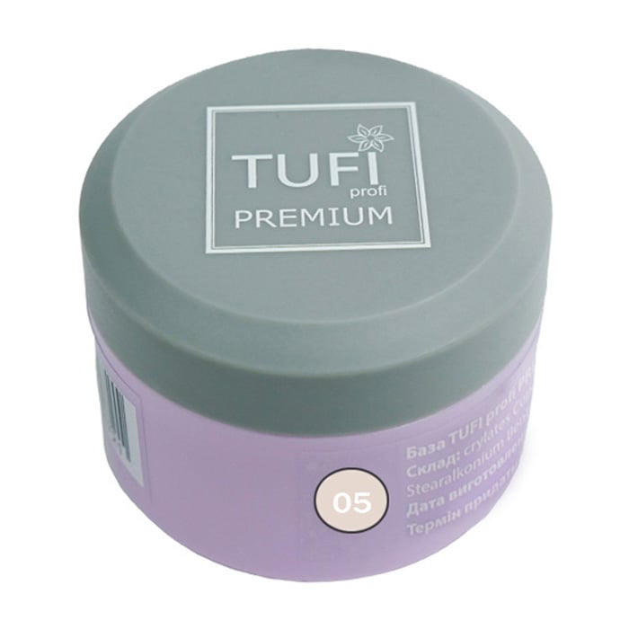 Уцінка! База для гель-лаку Tufi profi Rubber French Base 05 Солодка нуга, 30 мл
